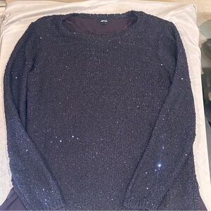 Apt. 9 Purple Sweater with Shimmering Details